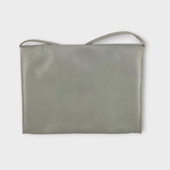 Mary Ann Rosenfeld Crossbody Bag Gray Gold-Tone Accent 10 1/2" - Picture 2 of 9